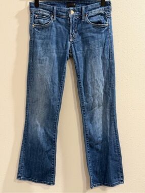 Mother Size 25 Medium Kitty The Outsider Crop Denim Jeans Designer Preppy